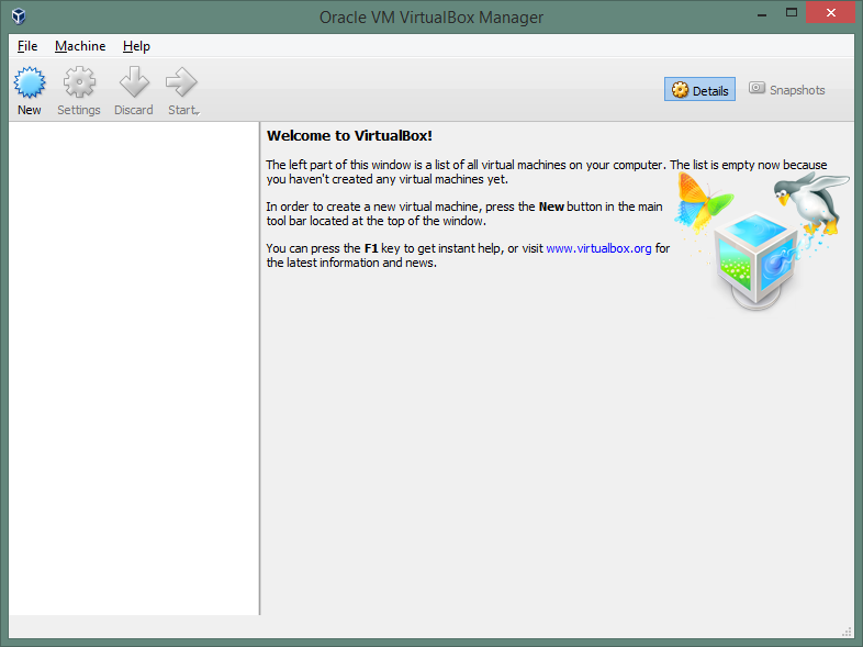 VirtualBox window